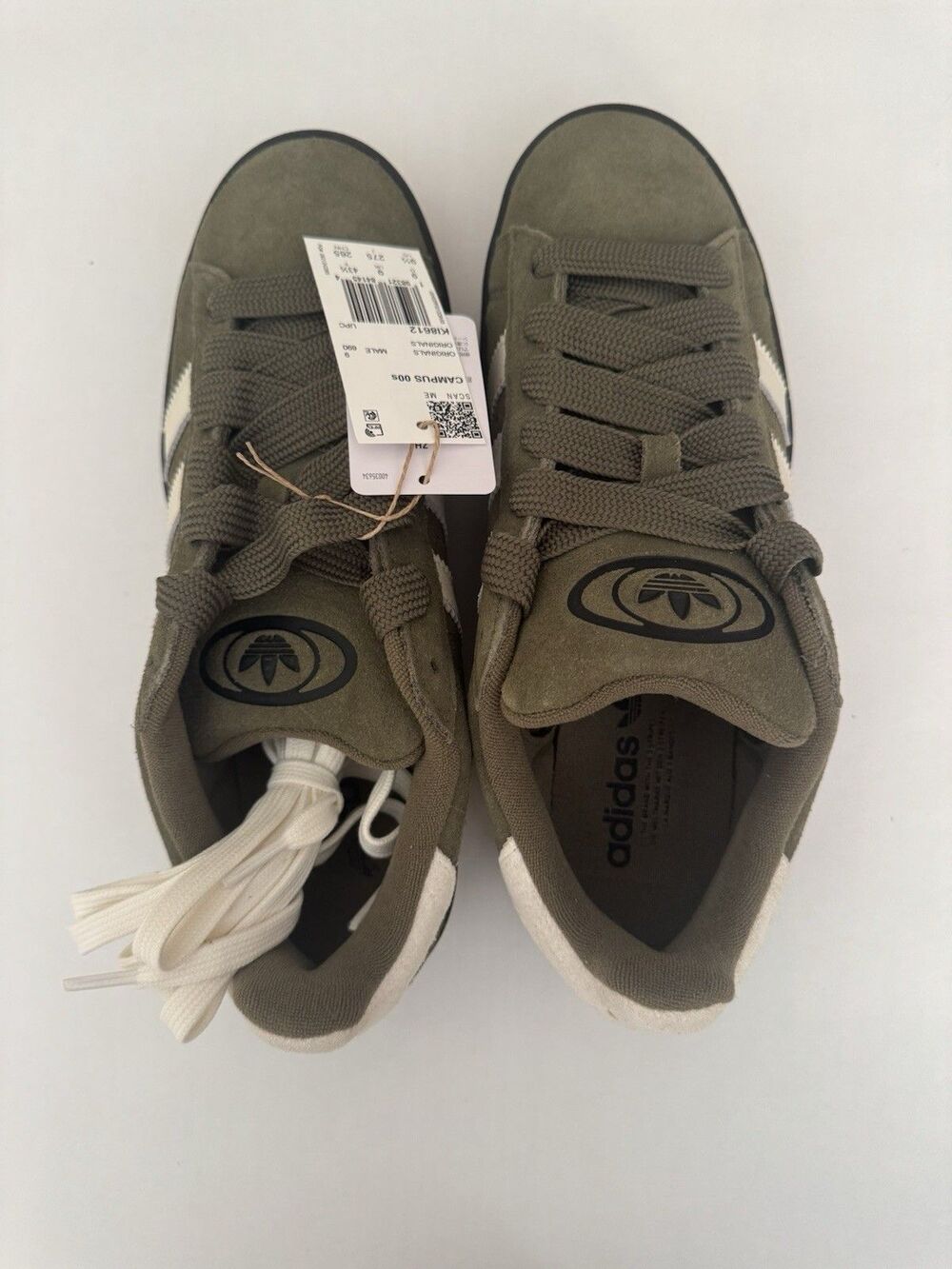Adidas Originals Campus 00s Mens 9.5 Olive Green Suede Gum Sole KI8612 NWT Skate - Picture 3 of 9